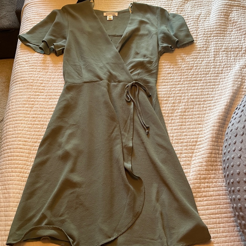 Monteau Sage green Textured Fabric